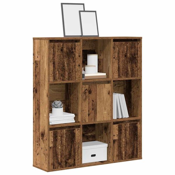 vidaXL B&uuml;cherregal Altholz-Optik 89x24x101,5 cm Holzwerkstoff