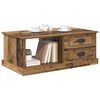 vidaXL Couchtisch mit Schubladen Altholz 90 x 50 x 35 cm Holzwerkstoff