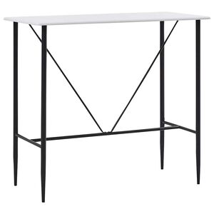 vidaXL Bartisch Wei&szlig; 120 x 60 x 110 cm MDF