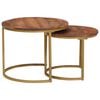 vidaXL Nesting-Couchtische 2 stk. Honigbraun 50 x 50 x 40 cm