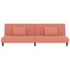 vidaXL Schlafsofa 2-Sitzer mit 2 Kissen Rosa Samt