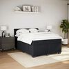 vidaXL Boxspringbett mit Matratze Schwarz 140x200 cm Samt