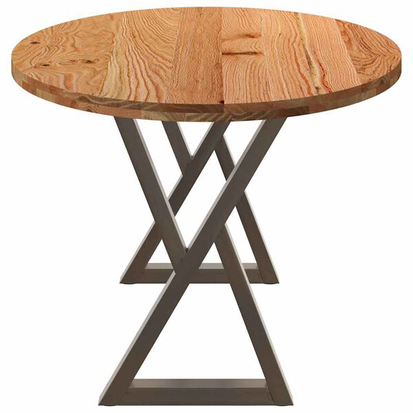 vidaXL Esstisch Hellbraun 200x100x74 cm Massivholz Eiche Oval