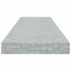 vidaXL Schweberegal Betongrau 80x23,5x3,8 cm MDF
