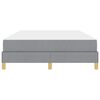vidaXL Boxspringbett mit Matratze Hellgrau 160 x 200 cm Stoff