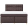 vidaXL Boxspringbett mit Matratze Dunkelbraun 180x200 cm Stoff
