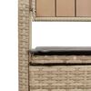 vidaXL Gartenbank mit Stauraum und Kissen Beige Poly Rattan