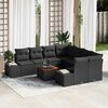 vidaXL Garten-Sofa-Set 9 pcs Schwarz