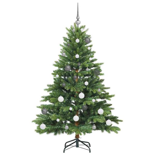 vidaXL K&uuml;nstlicher Weihnachtsbaum mit 150 LEDs Gr&uuml;n 150 cm PE und PVC