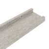 vidaXL Wandregale 2 Stk. Betongrau 115x9x3 cm