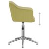 vidaXL Esszimmerstuhl Drehbar Gr&uuml;n Stoff