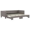 vidaXL Tagesbett Ausziehbar Taupe 90x200 cm Stoff