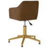 vidaXL Esszimmerst&uuml;hle 4 Stk. Drehbar Braun Samt