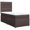 vidaXL Boxspringbett mit Matratze Dunkelbraun 80x200 cm Stoff