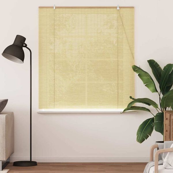 vidaXL Rollo mit Vorh&auml;ngen Natur 140 x 160 cm Bambus