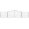 vidaXL Gabionen mit Hochbogen 25 Stk. 400x30x80/100cm Verzinktes Eisen