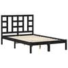 vidaXL Massivholzbett Schwarz 120x200 cm