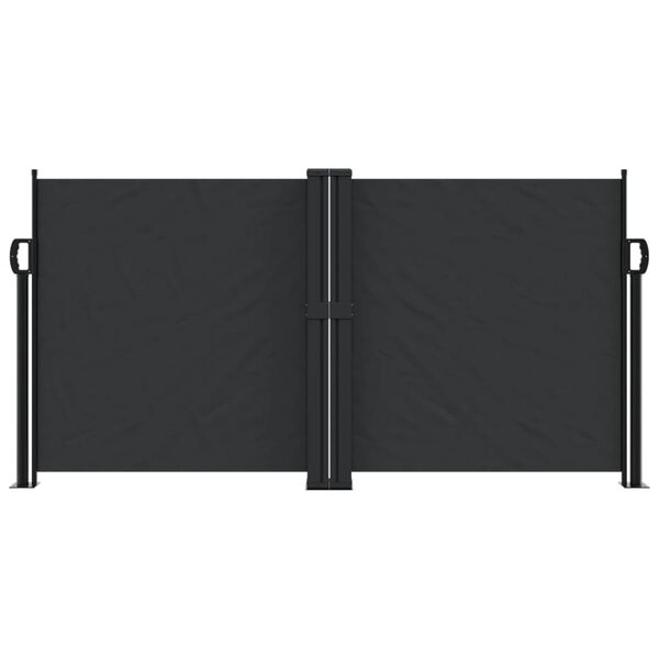 vidaXL Seitenmarkise Ausziehbar Schwarz 120x600 cm