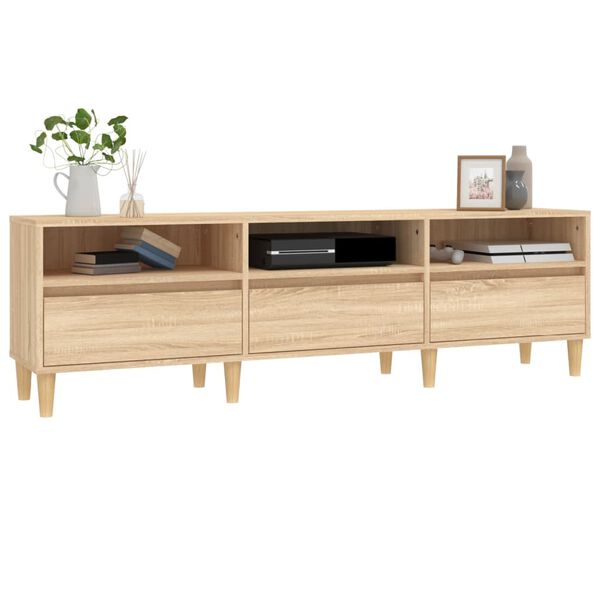 vidaXL TV-Schrank Sonoma-Eiche 150x30x44,5 cm Holzwerkstoff