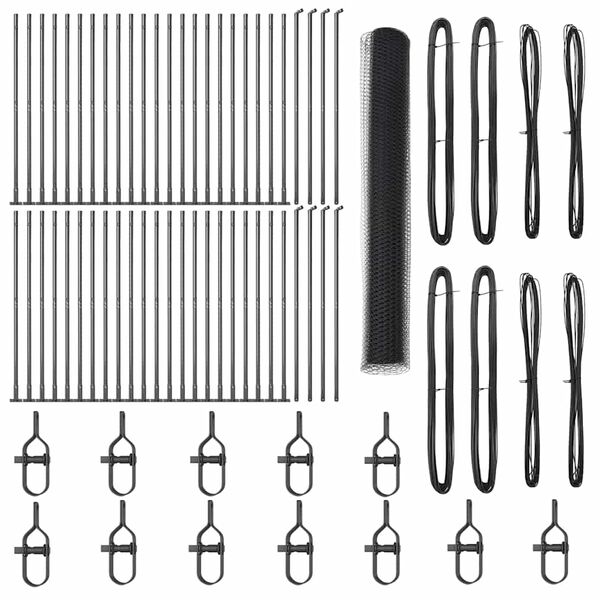 vidaXL Zaunpfosten Grau 100 x 1,2 m (13 mm Maschenabstand)