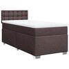vidaXL Boxspringbett mit Matratze Dunkelbraun 90x200 cm Stoff