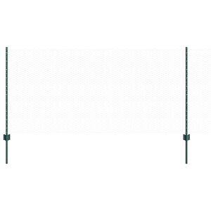 vidaXL Geschwei&szlig;ter Drahtzaun 50 x 1 m (B x H) PVC-beschichteter Stahl