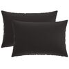 vidaXL Kissen mit Kissen HEERLEN 2 Stk. Schwarz Polyester