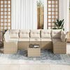 vidaXL Garten-Sofa-Set mit Kissen mit Speicher 8 pcs Beige und Creme