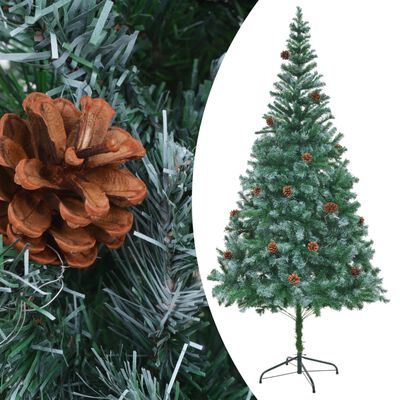 vidaXL Künstlicher Weihnachtsbaum mit Tannenzapfen 210 cm
