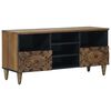 vidaXL TV-Schr&auml;nk mit Regal Braun 100 x 33,5 x 46 cm Massivholz Mango