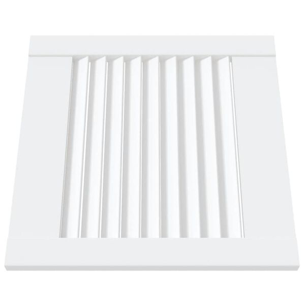 vidaXL Schrankt&uuml;ren Lamellen-Design 4 Stk Wei&szlig; 39,5x39,4 cm Massivholz