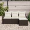 vidaXL Gartensofa-set Braun Poly-Rattan