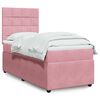 vidaXL Boxspringbett mit Matratze Rosa 90x200 cm Samt