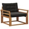 vidaXL Outdoor-Sofagarnitur Massives Akazienholz und Textilene Natur
