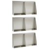vidaXL St&uuml;tzmauer 6 stk. 40 x 12 x 50 cm Edelstahl Silber