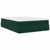 vidaXL Ottoman-Bett mit Matratze Dunkelgr&uuml;n 140x190 cm Samt