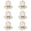 vidaXL Pfostenkappen 6 Stk. Kugelform Edelstahl 101 x 101 mm