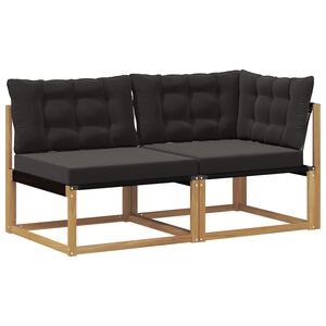vidaXL Sectional Sofa Einheiten mit Kissen Wei&szlig; 162,5 x 83 x 73 cm