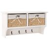 vidaXL Wandregal Wei&szlig; 60x23,5x33 cm Paulownia Holz