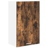 vidaXL H&auml;ngeschrank mit T&uuml;r Ger&auml;ucherte Eiche und Wei&szlig; 50 x 31 x 80 cm
