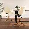 vidaXL Esszimmerst&uuml;hle 2 Stk. Drehbar Creme Samt