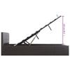 vidaXL Stauraumbett Hydraulisch Grau Kunstleder 160×200cm