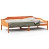 vidaXL Massivholzbett ohne Matratze Wachsbraun 90x190 cm Kiefernholz