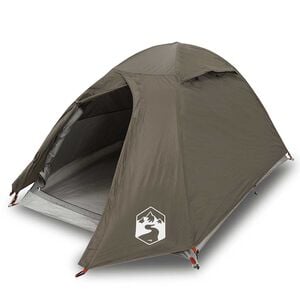 vidaXL Kuppel-Campingzelt 2 Personen Braun Wasserdicht