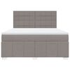 vidaXL Boxspringbett mit Matratze Taupe 180x200 cm Stoff