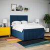 vidaXL Boxspringbett mit Matratze Blau 140x200 cm Stoff