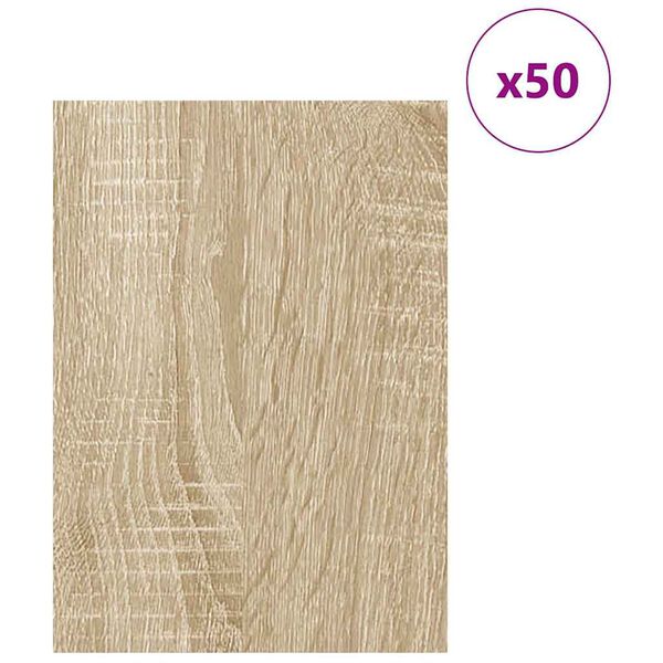 vidaXL Dekoplatten 50 pcs Sonoma-Eiche 30 x 42 x 0,27 cm Holzwerkstoff