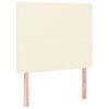 vidaXL Boxspringbett mit Matratze & LED Creme 120x200 cm Kunstleder