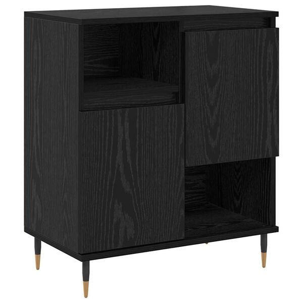 vidaXL Sideboard Schwarz Eichen-Optik 60 x 35 x 70 cm
