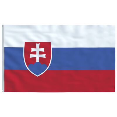 vidaXL Flagge der Slowakei und Mast Aluminium 6,2 m
